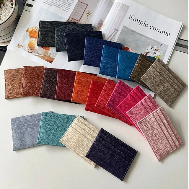 Portafoglio Sottile SUIKIHUM In Pelle PU - 16 Tasche, Design Minimalista, Rosa