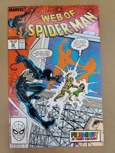 Marvel Comics Web of Spider-Man #36 (1988) FN/VF 1st Appearance Tombstone