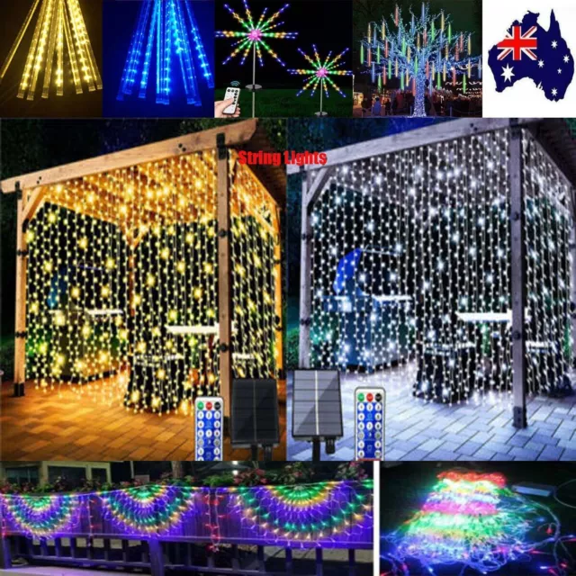 LED Curtain Fairy Light Waterfall Icicle Wedding Outdoor Garden Party Deco Lamp