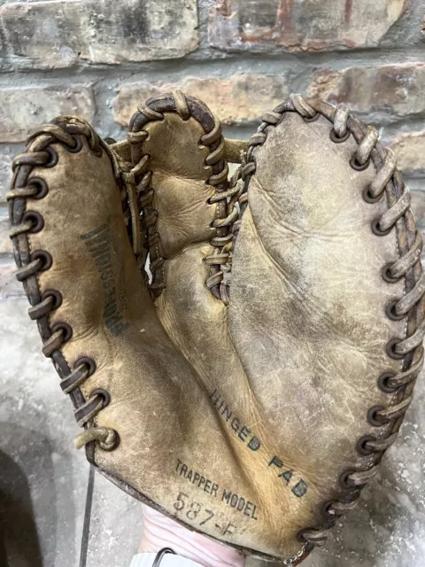 VTG TOP GRAIN LEATHER FRANKLIN 4055 STEERHIDE 10.5”Glove MITT RH COWHIDE  FLEX VG