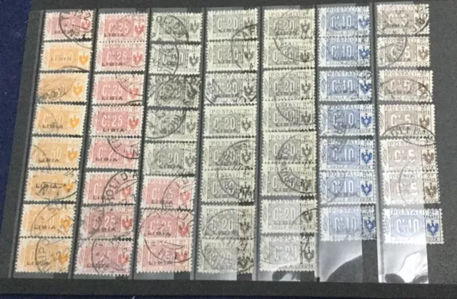 Italian Po In Libya Parcel Post Stamps...bulk Lot....