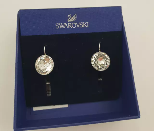 Swarovski Rhoduim Plated Clip Pierced Earrings