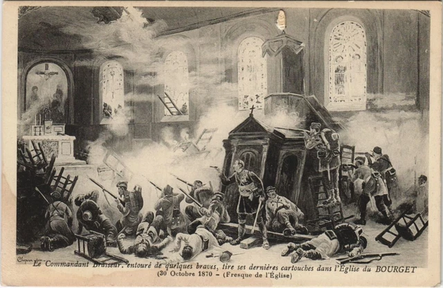 CPA LE BOURGET Eglise du Bourget GUERRE MILITAIRE 1870 (50308)