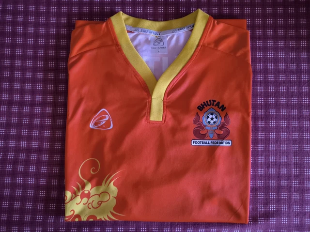 MAGLIA CALCIO ORIGINALE, squadra nazionale Bhutan, marca Ego Sport EUR