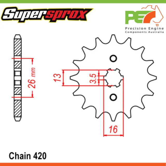 New SUPERSPROX Front & Rear Sprocket Kit For SUZUKI RV50 50cc