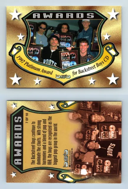 Backstreet Boys Black & Blue #7/10 Awards 2000 Winterland Trading Card
