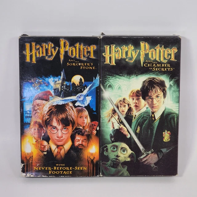 HARRY POTTER VHS Lot of 2 Chamber Of Secrets And Sorcerer's Stone 8A 8