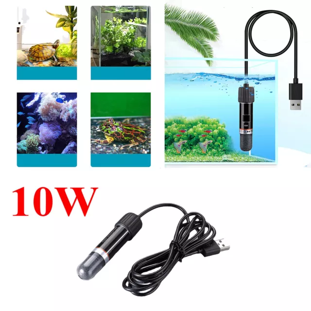 10W Mini Aquarium Heater Controller Constant Temperature Submersible Fish Tank