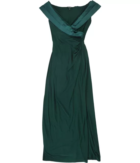 Ralph Lauren Womens Solid Gown Dress, Green, 8