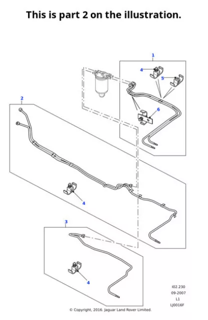 Land Rover Genuine Pipe Fuel Under Body Fits Defender 1987-2006 WJP107920