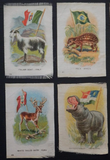 NATURAL HISTORY known as ANIMAL WITH FLAG Silks issued by ITC in 1915 2