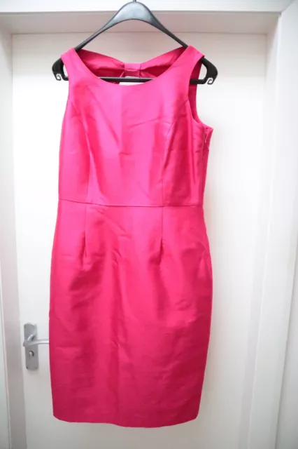 Hobbs Dress Pink Bow Shift Dress Size 12 Silk Blend Occasion Formal Wedding NEW