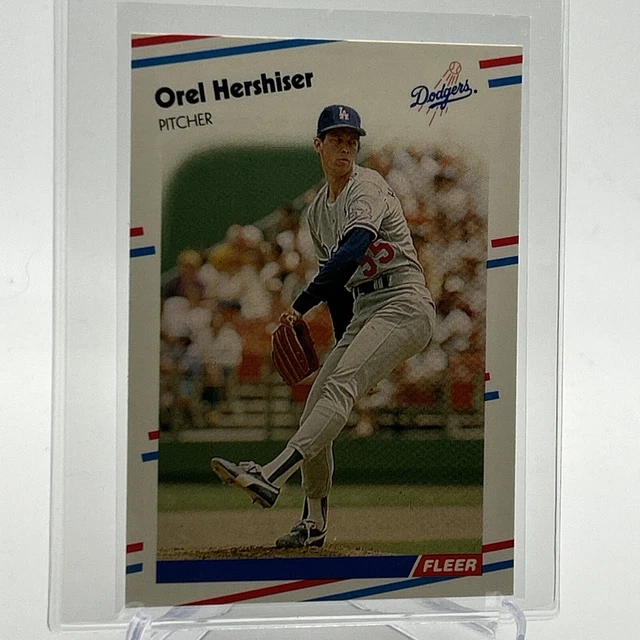 1988 CARTE DE baseball Fleer GLOSSY Orel Hershiser 518 comme neuf