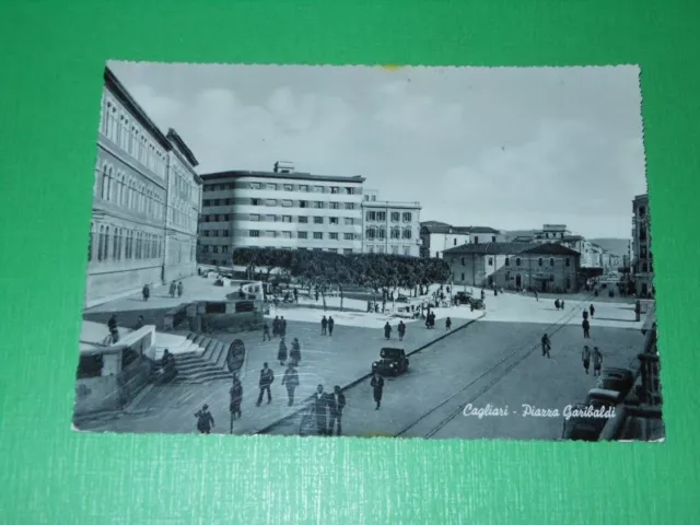 Cartolina Cagliari - Piazza Garibaldi 1950 ca