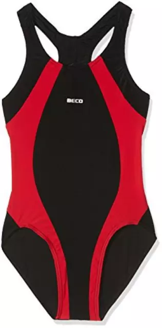 (TG. 164) Beco Aqua Costume da Bagno per Bambina, Bambini, Badeanzug-Basics, Rot