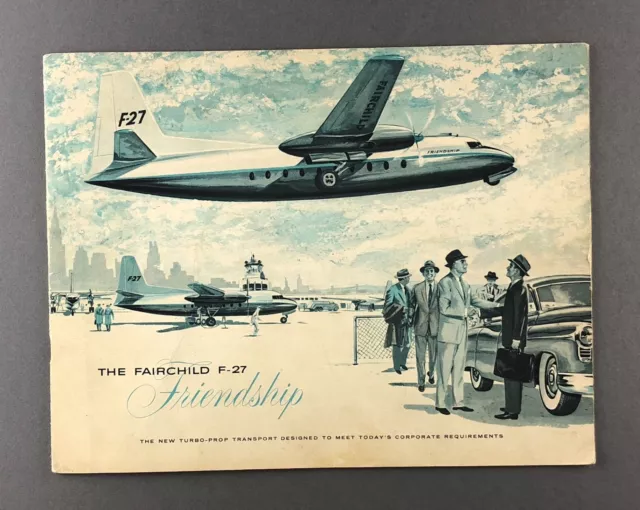 Fairchild F-27 Friendship Manufacturers Sales Brochure Cutaway Seat Maps Fokker