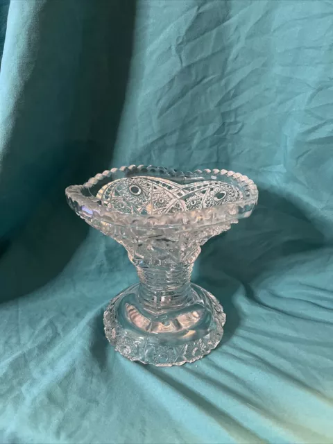 Vintage McKee Concord Pressed Glass Punch Bowl Base Stand 5 3/4” T