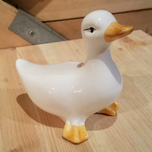 Vintage Porcelain Ceramic White Goose Duck Geese Bird Figurine - Swanky Barn