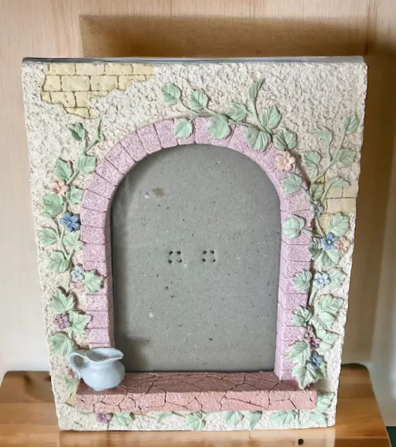 Beautiful Floral Picture Frame 5x7 Window 3D