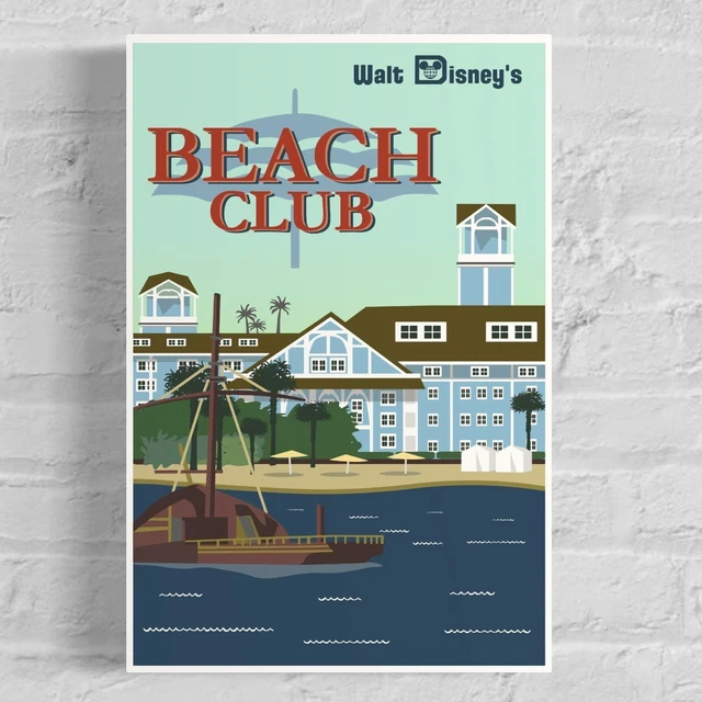 Walt Disney World Beach Club Resort Poster Art