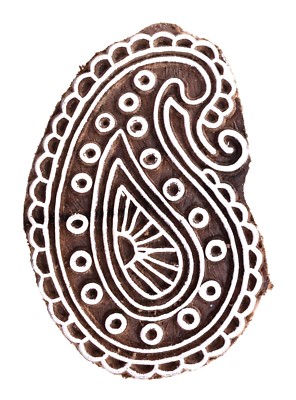 Arty Crafty Squisito Paisley Forma Legna Stampa Timbro 