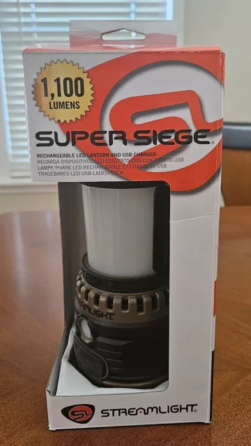 44947 Streamlight Super Siege Rechargeable LED Lantern & USB Charger, 120V AC