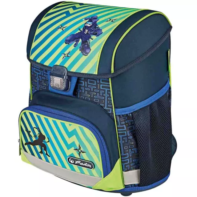 Herlitz Schulranzen Set Loop Plus Funky Ninja 14-teilig Kämpfer Sport Jungen 2