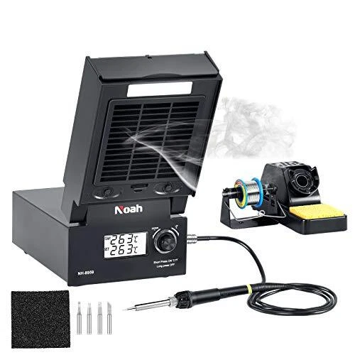 Soldering Iron Station with Fume Extractor, 80W Soldering Station, 60W Solder...