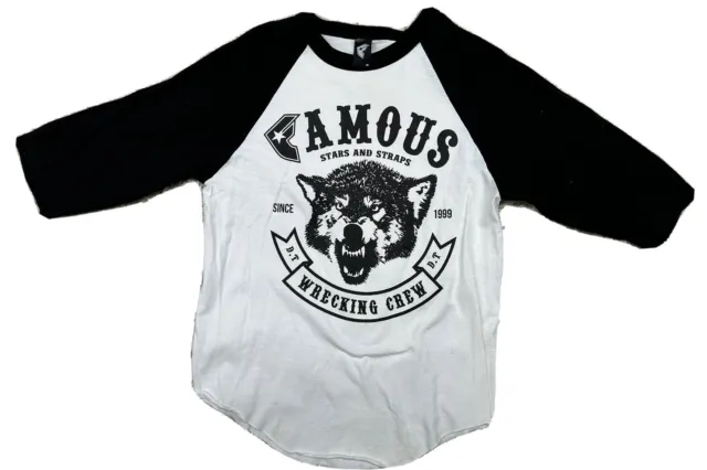 Men’s Famous Stars & Straps Medium 3/4 Sleeve Tee Regular Punk TShirt T Shirt