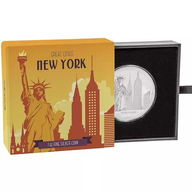 2017 Great Cities - New York 1 oz. Silver Proof $2 Coin W/OGP