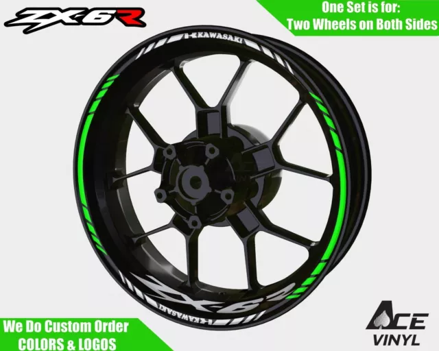 Kawasaki ZX10R Wheel Decals Rim Stickers Tape Graphics ZX-10R Ninja 3