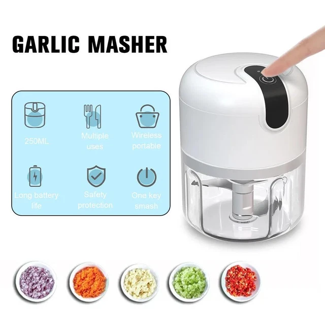 Mini Electric Garlic Chopper USB Meat Grinder Garlic Masher Machine Sturdy W7L