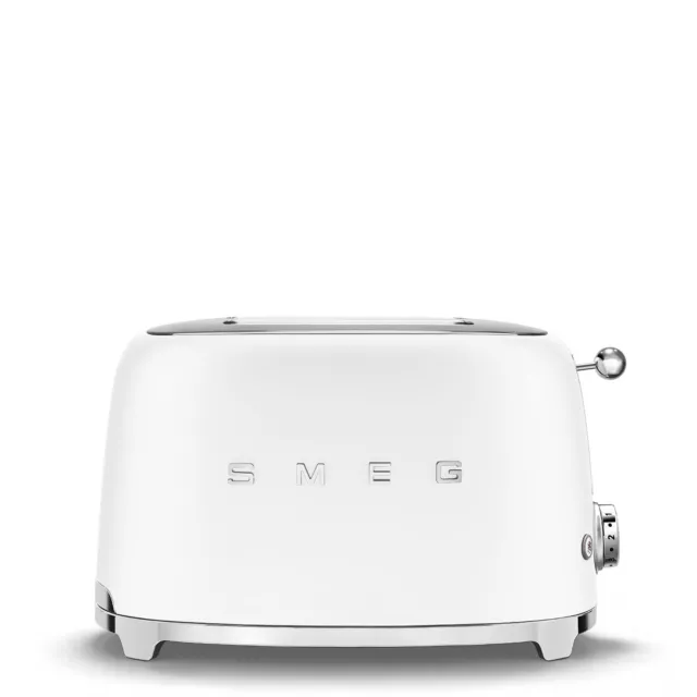 SMEG 50's Retro Style 2 Slice Toaster WHITE :TSF01WHUK  EAN 8017709231095