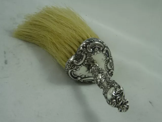 LATE VICTORIAN sterling silver  `HEART` shaped CLOTHES BRUSH, 1900