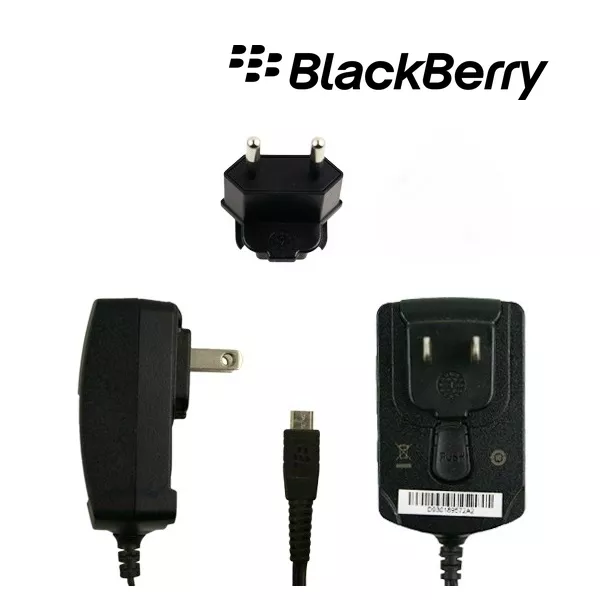 Genuine BlackBerry Micro USB USA America Canada Euro India Travel Mains Charger