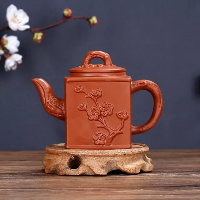 Chinese Yixing Zisha Clay Pottery Teapot Plum Blossom Clay Pot Teakettle 180 cc