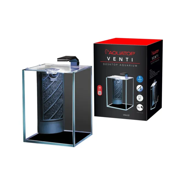 Aquatop Venti Professional Showcase Glass Aquarium Kit, 1-Gallon &#8211; for Fre