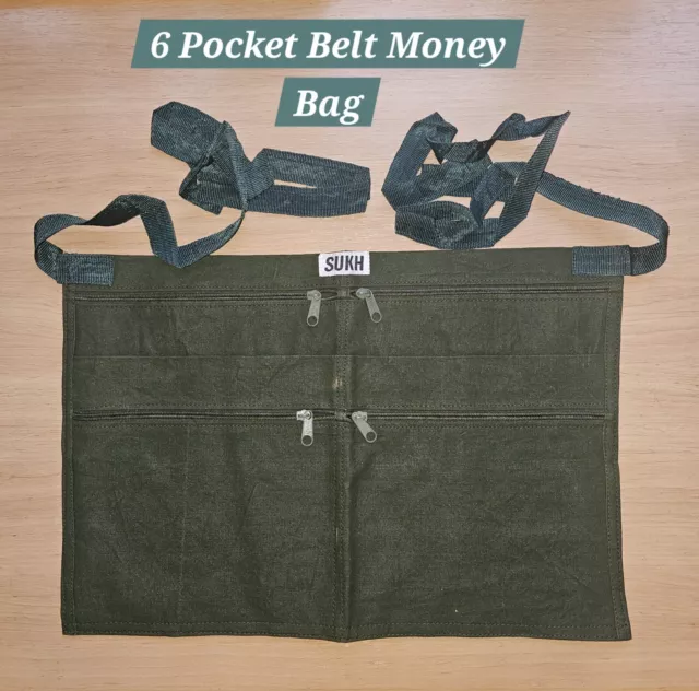 Market Trader 6 Pocket Belt Money Bag