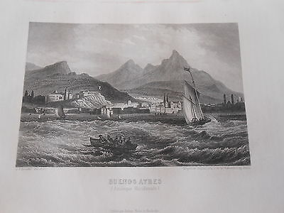 Gravure 1861 - Buenos Ayres vue