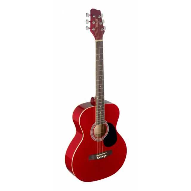 Stagg SA20A RED - Guitare acoustique auditorium 4/4 rouge