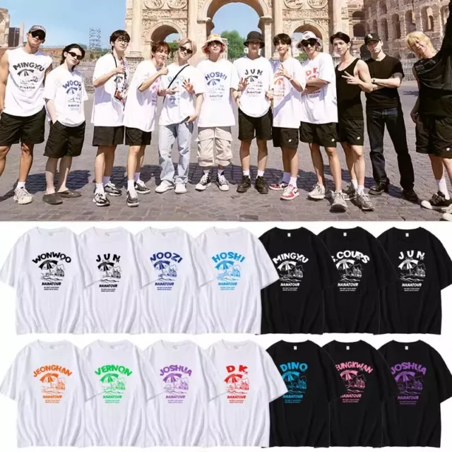 Kpop Seventeen T-SHIRT Nana Tour with Seventeen Tshirt Unisex Cotton TEE