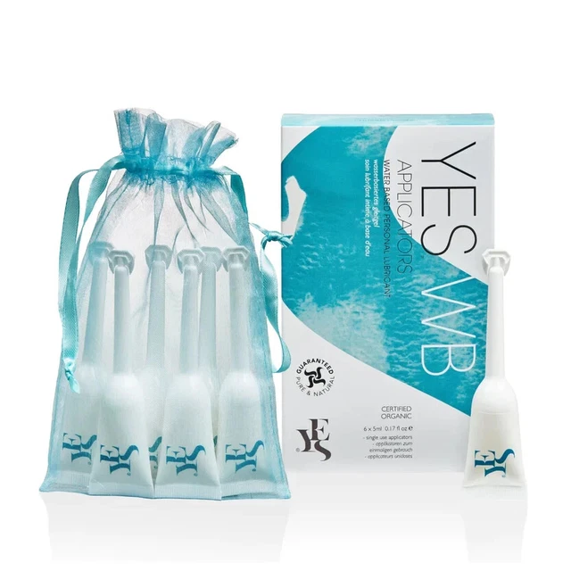 YES WB Base de Agua Lubricante Personal Aplicadores - 6 Aplicadores