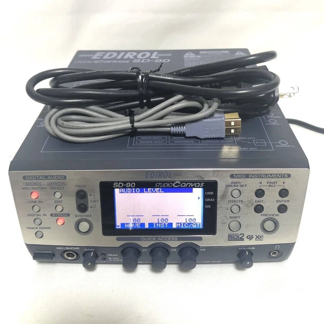 ROLAND EDIROL SD-90 STUDIO Module de son MIDI en toile Fonction testée...