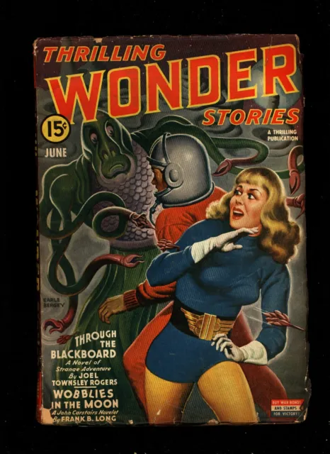 Thrilling Wonder Stories 2 "Through the Blackboard" June 1943 Pulp