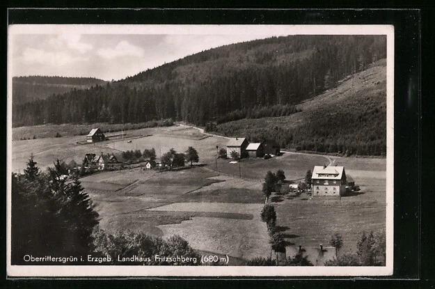 AK Oberrittersgrün i. Erzgeb., Blick auf das Landhaus Fritzschberg