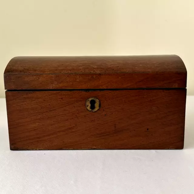 Victorian Mahogany Tea Caddy with Two Lids