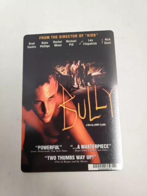 Bully BLOCKBUSTER SHELF DISPLAY DVD BACKER CARD ONLY 5.5"X8"