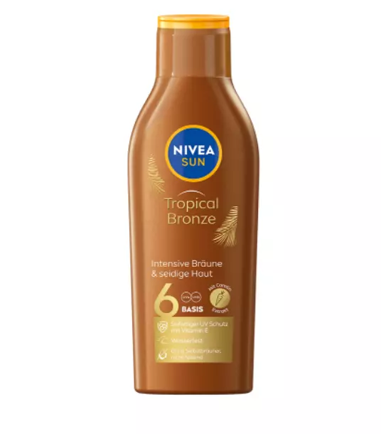 Nivea Sun Lotion Carotene SPF 6 Milk Vitamin E Waterproof UV Filter Soft 200 ml