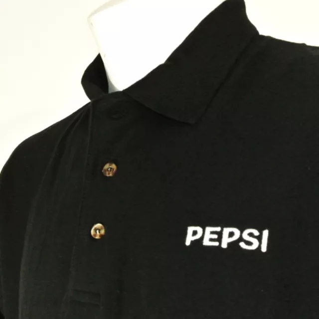 PEPSI Cola Merchandiser Employee Uniform Polo Shirt Black Size M Medium NEW