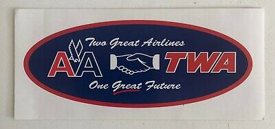 TWA and American Airlines Merger Sticker - 2001